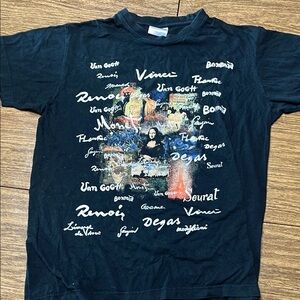 sol’s famous artists Vintage t-shirt Monet De Vinci Degas Mona Lisa Starry Night